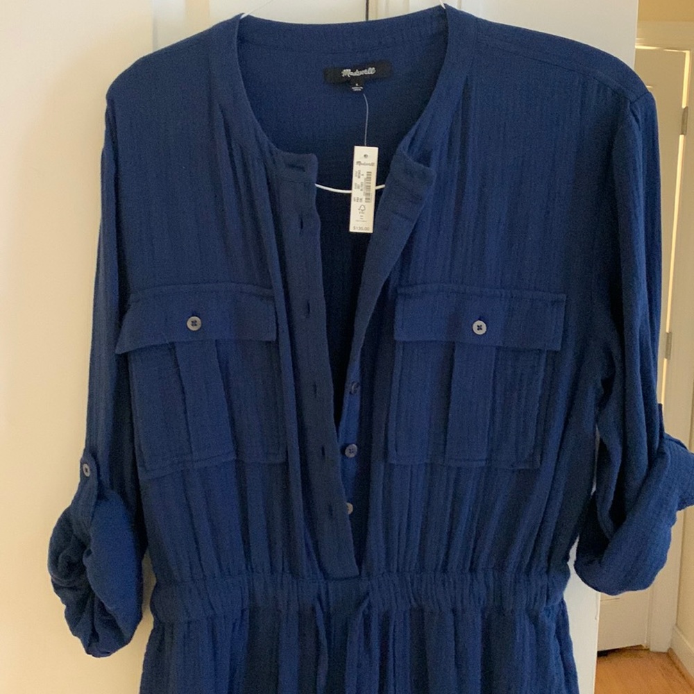 Womens Madewell blue jumpsuit size 6